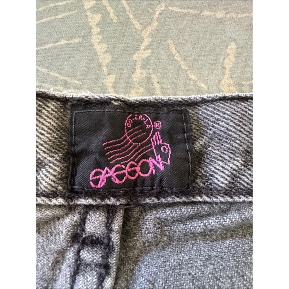 Sasson Vintage High Waisted Tapered Leg Grey Acid Wash Jeans 456W1 1127 Sz 15/16 - Picture 4 of 9